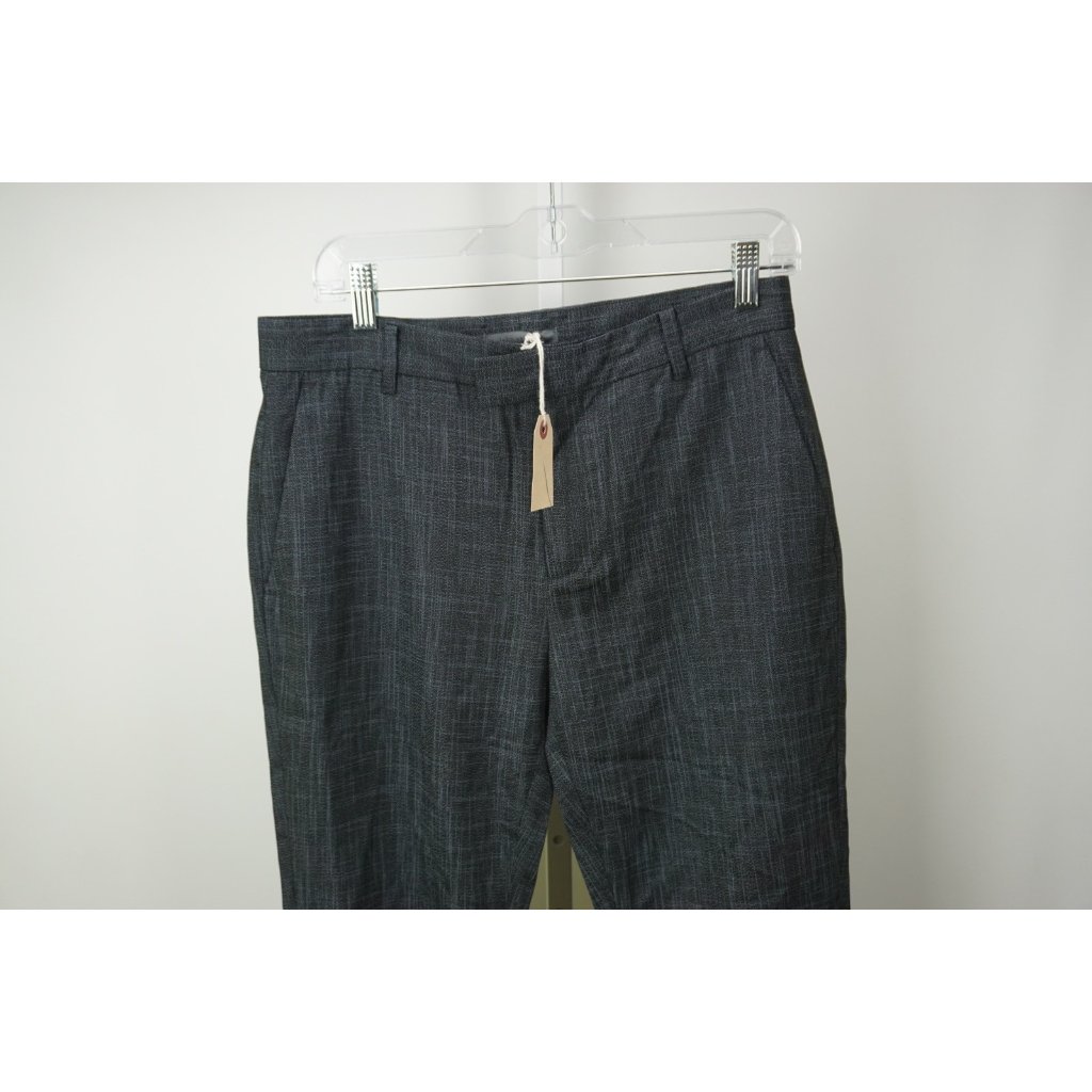 John Varvatos Slim Mens Black Blue Pants Sz 50 Brand New